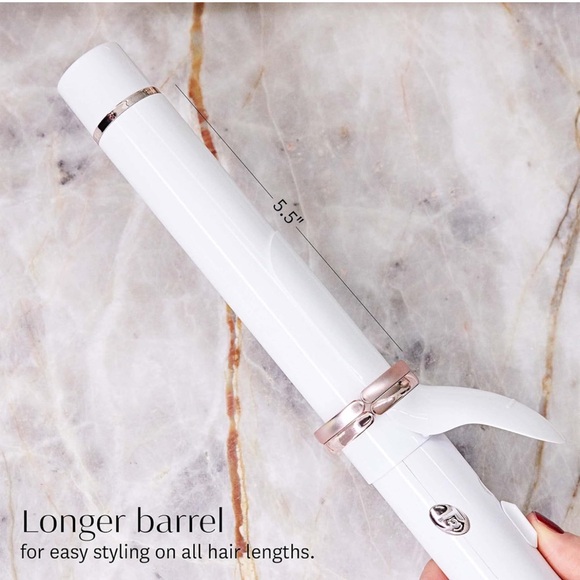 Automated Curling Iron with White and Rose Gold Finish - Picture 3 of 10